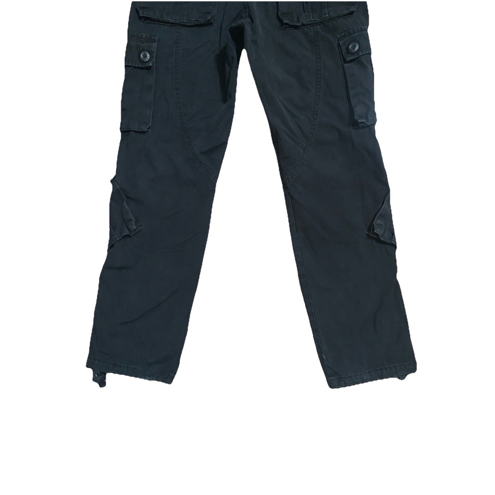 Vintage Lu Dao‎ Jing Ying Military Cargo Paratrooper Fatigue Pants M Black 31x30 - Picture 9 of 11